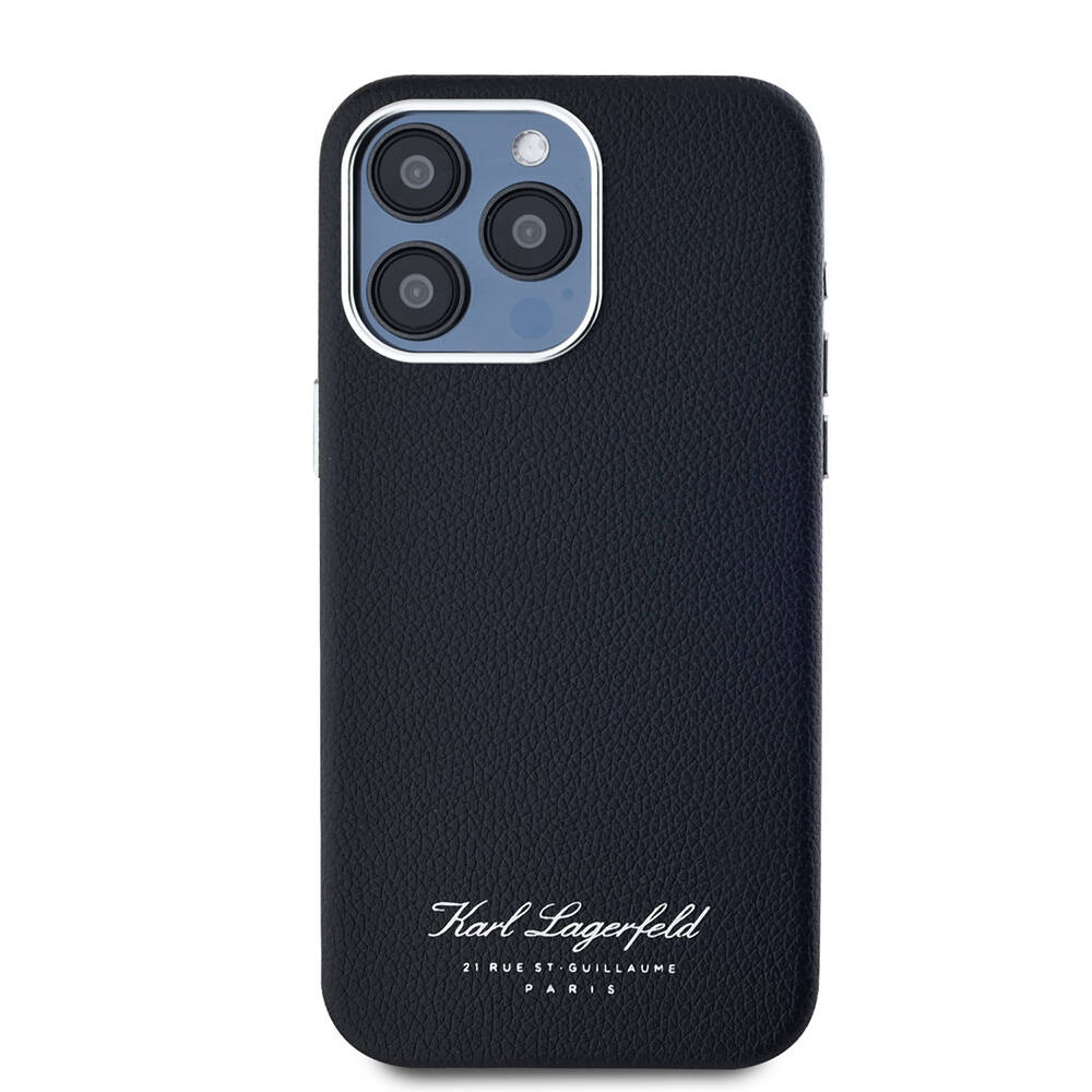 Apple iPhone 15 Pro Max Uyumlu Kılıf Karl Lagerfeld Orjinal Lisanslı KL Yazılı Hotel Kapak - 9