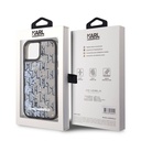 Apple iPhone 14 Uyumlu Kılıf Karl Lagerfeld Orjinal Lisanslı Simli KL Yazılı Monogram Gradıent Kapak - 7