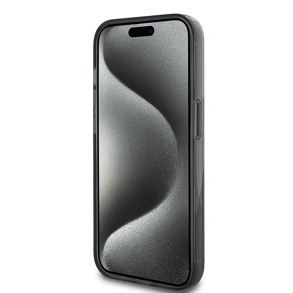 Apple iPhone 14 Pro Max Uyumlu Kılıf Karl Lagerfeld Orjinal Lisanslı Simli KL Yazılı Monogram Gradıent Kapak - 2