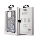 Apple iPhone 14 Pro Max Uyumlu Kılıf Karl Lagerfeld Orjinal Lisanslı Simli KL Yazılı Monogram Gradıent Kapak - 5