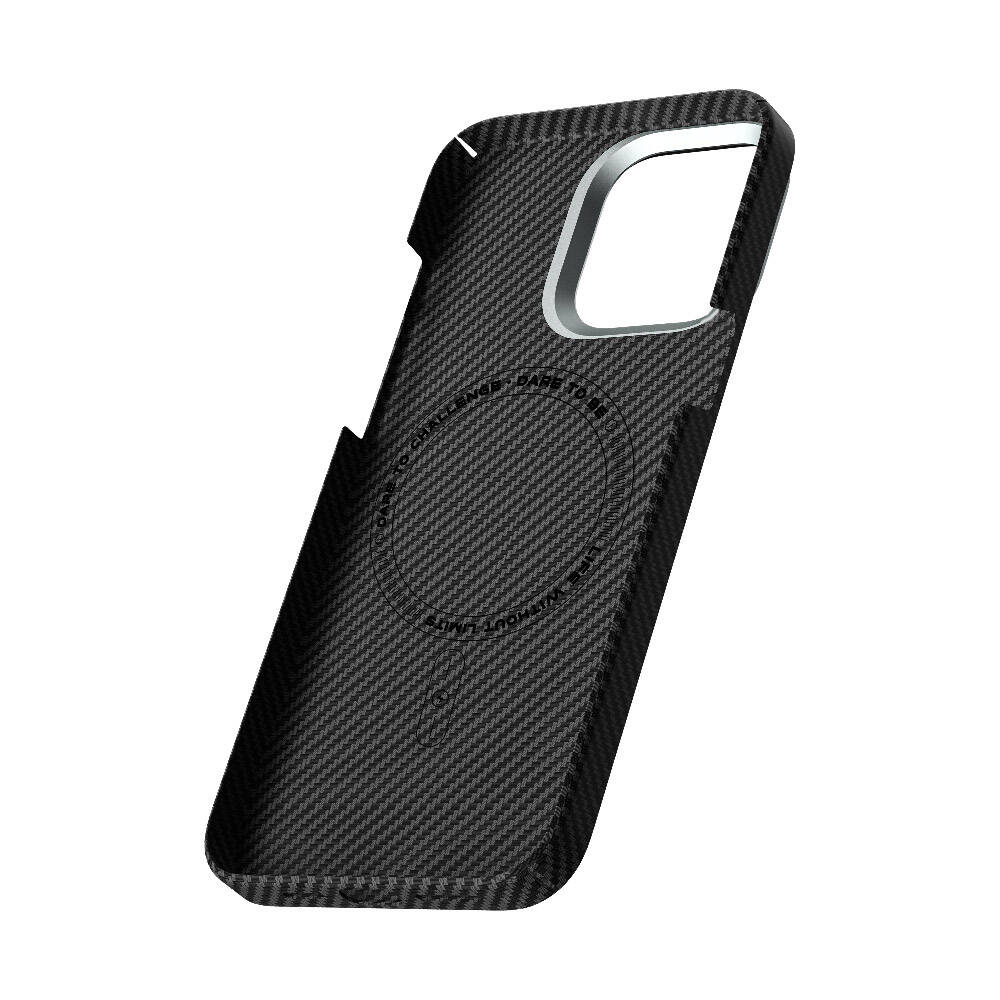 Apple iPhone 15 Pro Max Uyumlu Kılıf Wiwu HHX-016 Karbon Fiber 600D Mars Kevlar Kapak - 4