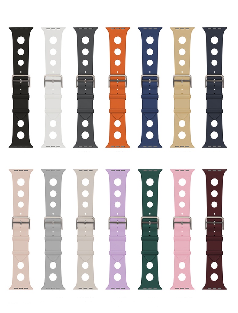 Apple Watch Ultra 49mm Uyumlu Delikli Tasarım Zore KRD-147 Silikon Kordon - 1