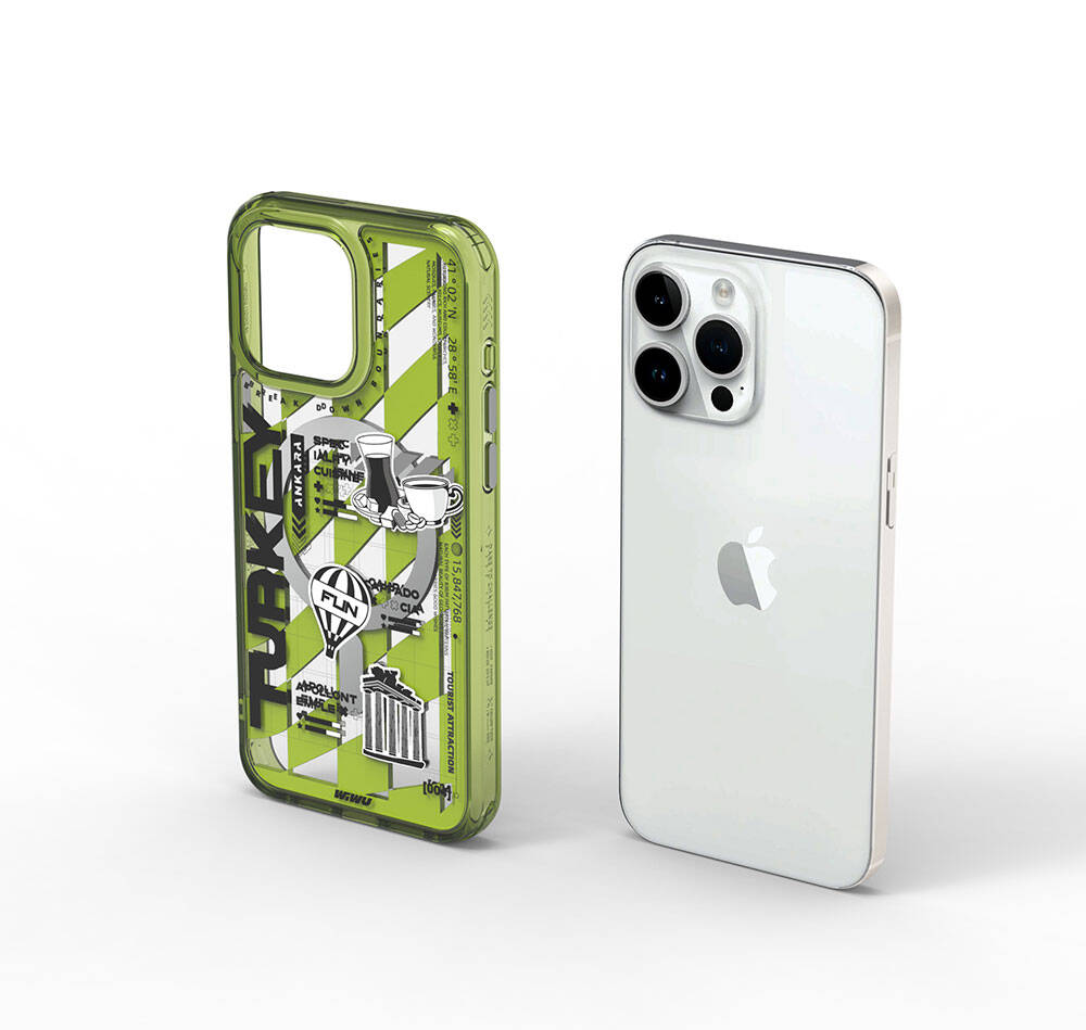 Apple iPhone 15 Pro Uyumlu Kılıf M-safe Şarj Özellikli Desenli Wiwu Turkey A Serisi Kapak - 1