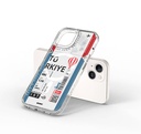 Apple iPhone 15 Uyumlu Kılıf M-safe Şarj Özellikli Bilet Desenli Wiwu Turkey B Serisi Kapak - 5