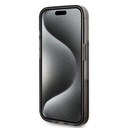 Apple iPhone 15 Pro Uyumlu Kılıf Karl Lagerfeld Orjinal Lisanslı Simli KL Yazılı Monogram Gradıent Kapak - 4