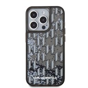 Apple iPhone 15 Pro Max Uyumlu Kılıf Karl Lagerfeld Orjinal Lisanslı Simli KL Yazılı Monogram Gradıent Kapak - 3