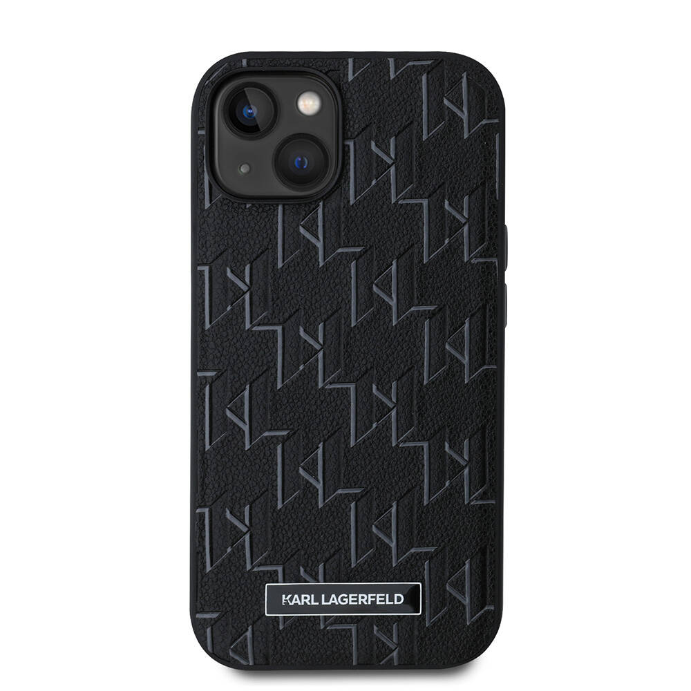 Apple iPhone 14 Uyumlu Kılıf Karl Lagerfeld Orjinal Lisanslı M-safe Şarj Özellikli KL Yazılı Hot Stamp Kapak - 4