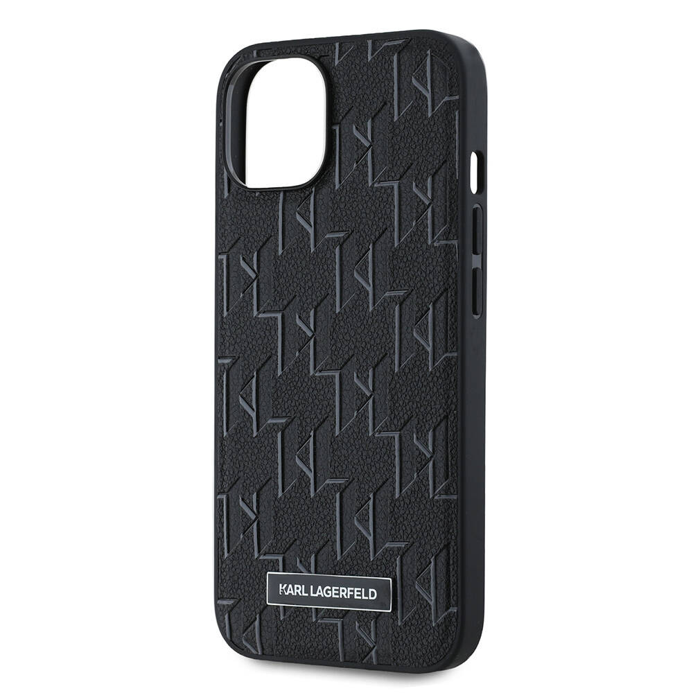 Apple iPhone 14 Uyumlu Kılıf Karl Lagerfeld Orjinal Lisanslı M-safe Şarj Özellikli KL Yazılı Hot Stamp Kapak - 10