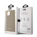 Apple iPhone 14 Uyumlu Kılıf Karl Lagerfeld Orjinal Lisanslı M-safe Şarj Özellikli KL Yazılı Hot Stamp Kapak - 14