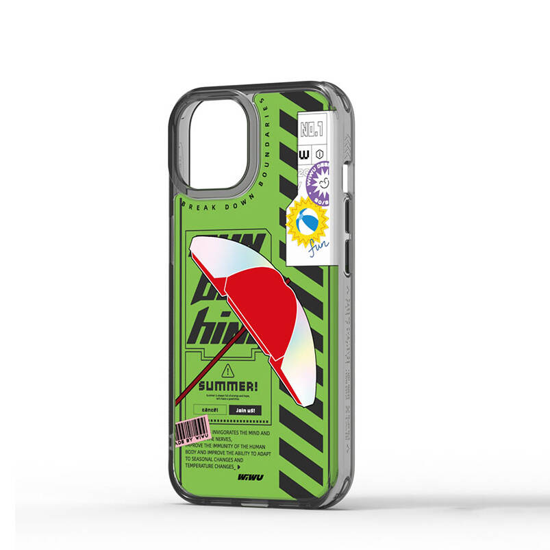 Apple iPhone 15 Pro Max Uyumlu Kılıf Çift Katman Desenli Wiwu Summer Serisi Kapak - 5