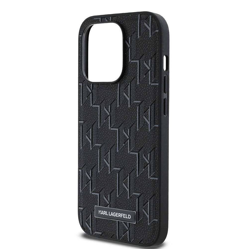 Apple iPhone 14 Pro Max Uyumlu Kılıf Karl Lagerfeld Orjinal Lisanslı M-safe Şarj Özellikli KL Yazılı Hot Stamp Kapak - 9