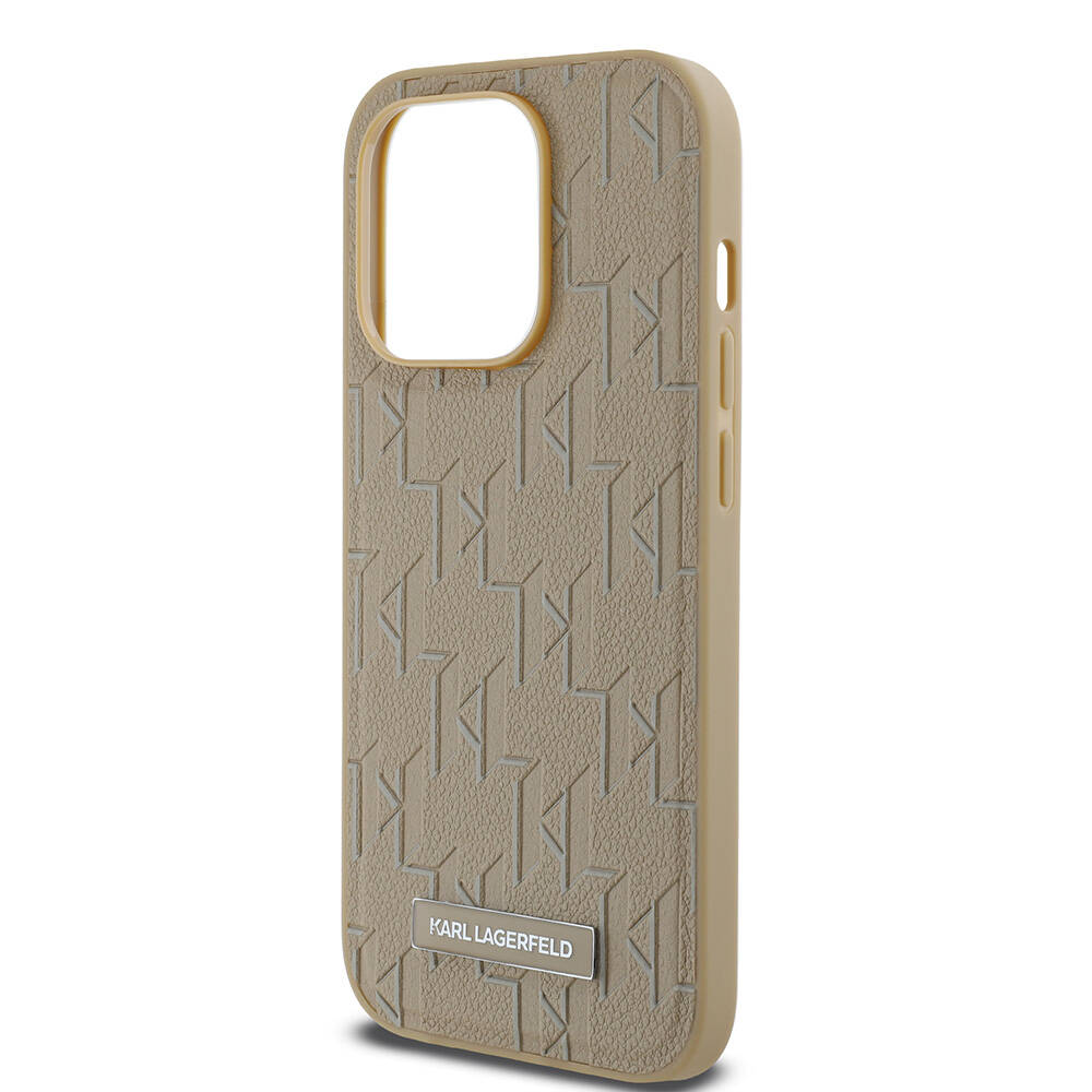 Apple iPhone 14 Pro Max Uyumlu Kılıf Karl Lagerfeld Orjinal Lisanslı M-safe Şarj Özellikli KL Yazılı Hot Stamp Kapak - 10