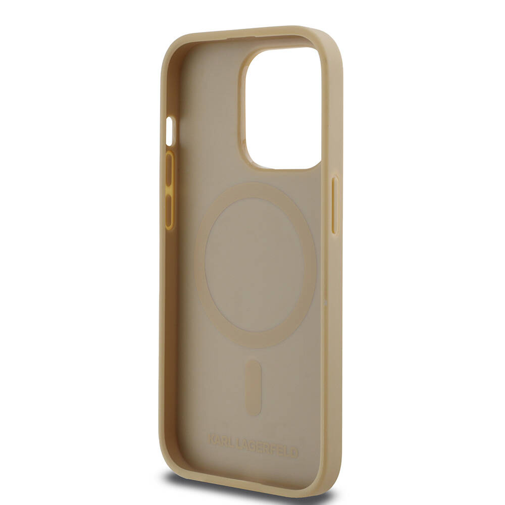 Apple iPhone 14 Pro Max Uyumlu Kılıf Karl Lagerfeld Orjinal Lisanslı M-safe Şarj Özellikli KL Yazılı Hot Stamp Kapak - 12