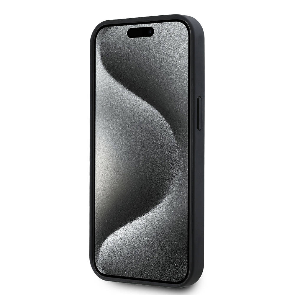 Apple iPhone 15 Uyumlu Kılıf Karl Lagerfeld Orjinal Lisanslı M-safe Şarj Özellikli KL Yazılı Hot Stamp Kapak - 8