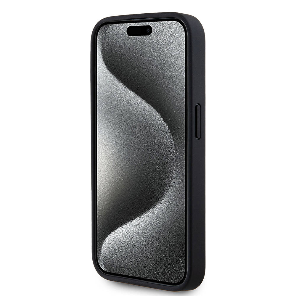 Apple iPhone 15 Pro Uyumlu Kılıf Karl Lagerfeld Orjinal Lisanslı M-safe Şarj Özellikli KL Yazılı Hot Stamp Kapak - 7