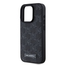 Apple iPhone 15 Pro Uyumlu Kılıf Karl Lagerfeld Orjinal Lisanslı M-safe Şarj Özellikli KL Yazılı Hot Stamp Kapak - 9