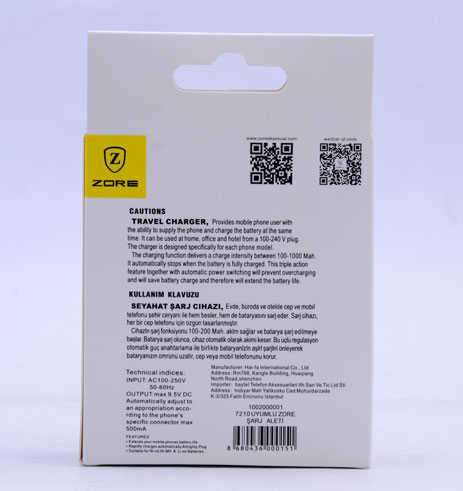 Zore ZR-7210 Uyumlu Ev Şarj Aleti - 1