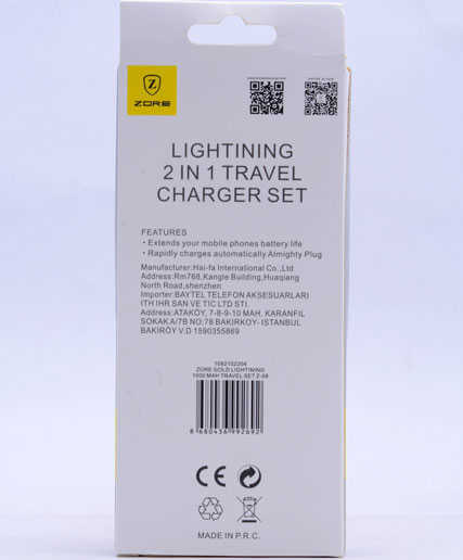 Zore Gold Lightning 1000 Mah Travel Z-08 - 1