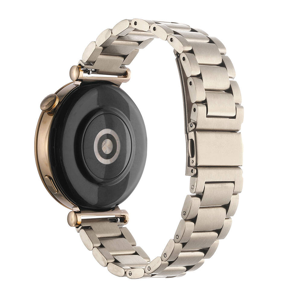 Huawei Watch GT 4 41mm Uyumlu 18mm Kordon Paslanmaz Metal Baklalı Tasarım KRD-04 Kayış - 8