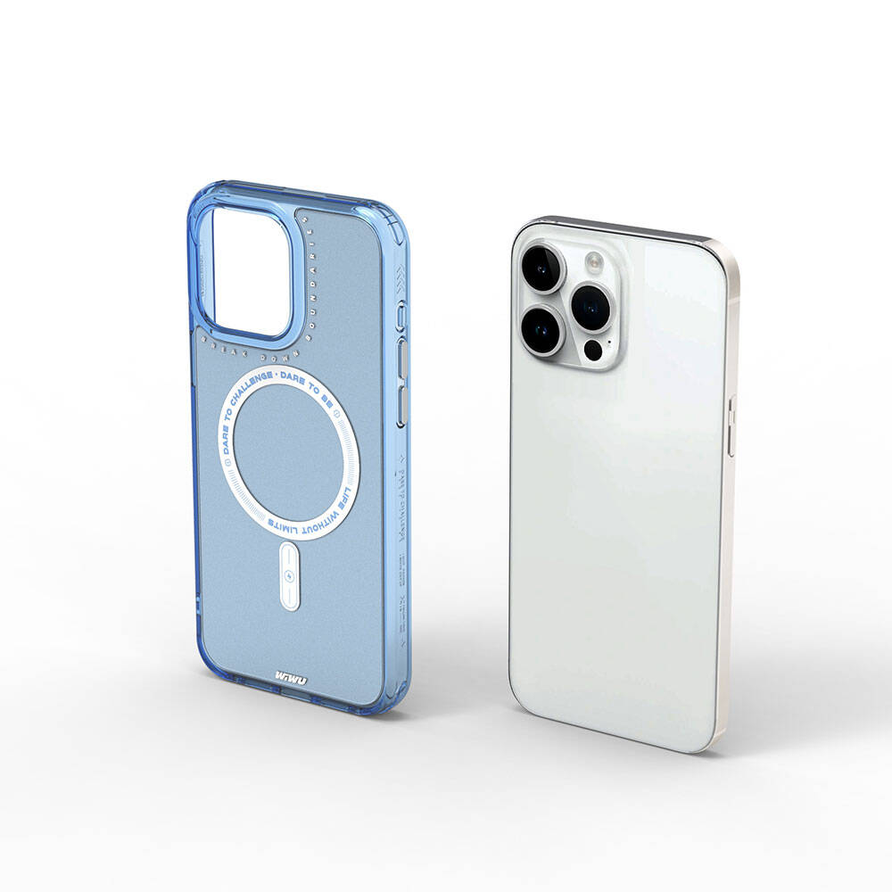 Apple iPhone 15 Pro Max Uyumlu Kılıf M-safe Şarj Özellikli Wiwu Basic Color J Serisi Kapak - 9
