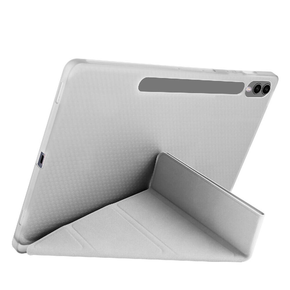 Samsung Galaxy Tab S9 FE Plus Uyumlu Kılıf Zore Tri Folding Kalem Bölmeli Standlı Kılıf - 15