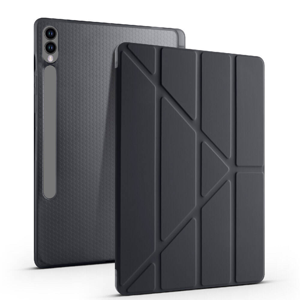 Samsung Galaxy Tab S9 FE Plus Uyumlu Kılıf Zore Tri Folding Kalem Bölmeli Standlı Kılıf - 19