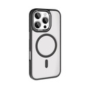 Apple iPhone 16 Pro Max Uyumlu Kılıf Wireless Şarj Özellikli Zore Krom Magsafe Silikon Kapak - 1