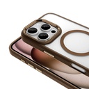 Apple iPhone 16 Pro Max Uyumlu Kılıf Wireless Şarj Özellikli Zore Krom Magsafe Silikon Kapak - 11
