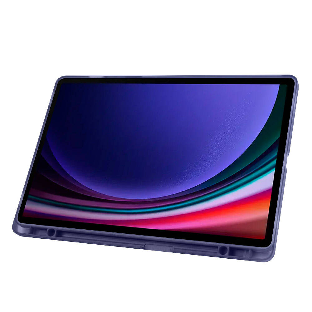 Samsung Galaxy Tab S9 FE Plus Uyumlu Kılıf Zore Tri Folding Kalem Bölmeli Standlı Kılıf - 33