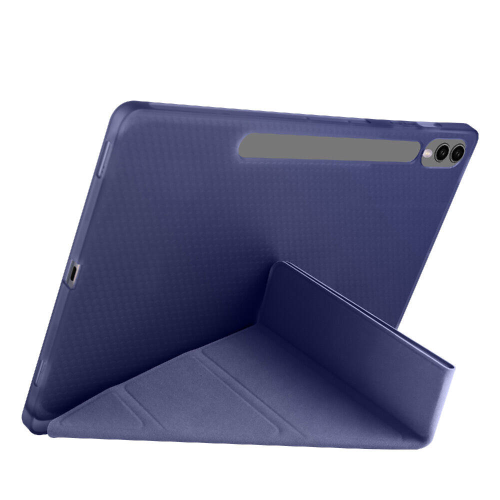 Samsung Galaxy Tab S9 FE Plus Uyumlu Kılıf Zore Tri Folding Kalem Bölmeli Standlı Kılıf - 45