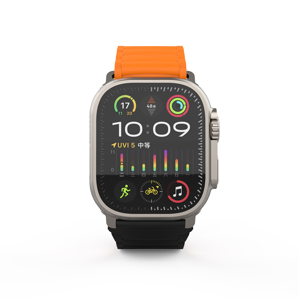 Apple Watch Ultra 49mm Uyumlu Zore KRD-122 Silikon Kordon Strap Kayış - 7