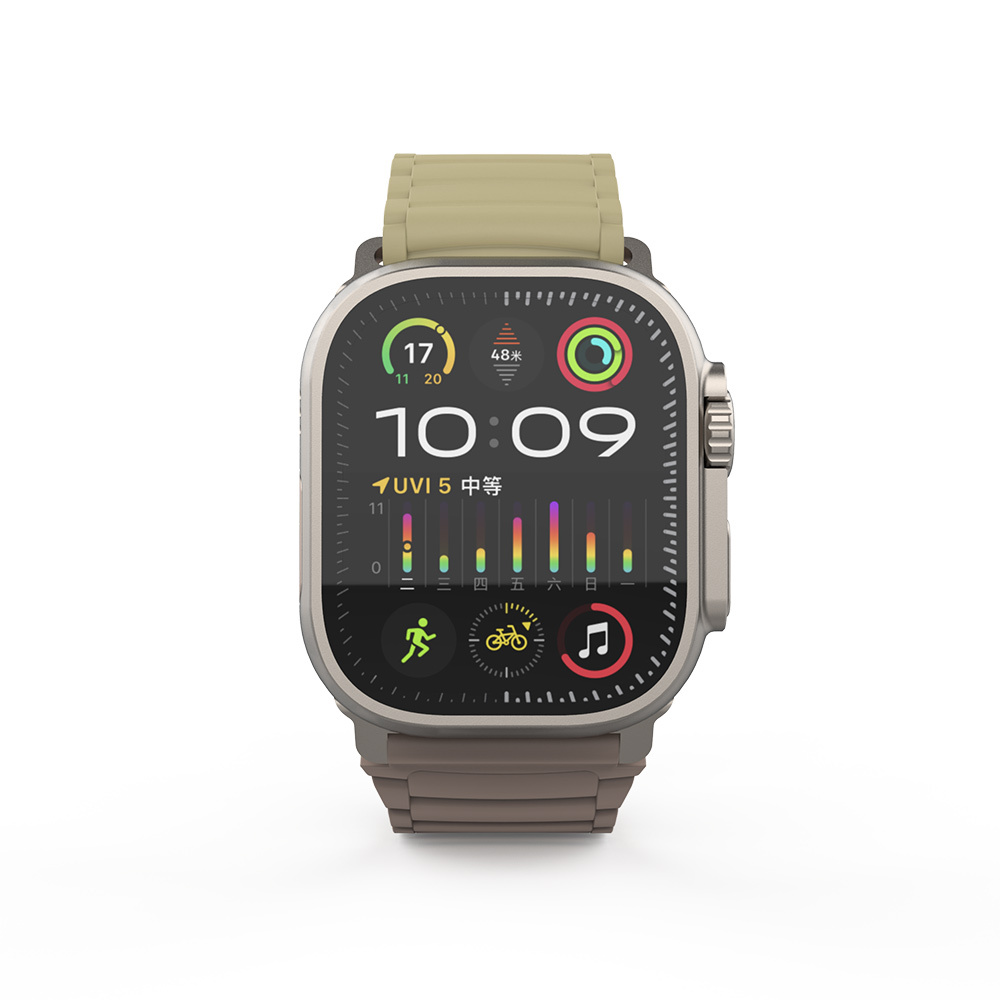 Apple Watch Ultra 49mm Uyumlu Zore KRD-122 Silikon Kordon Strap Kayış - 12