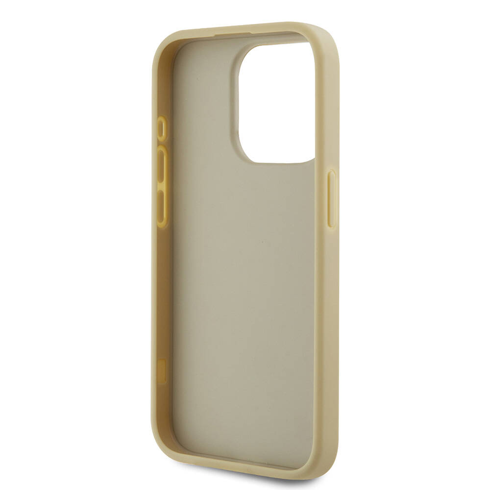 Apple iPhone 15 Pro Uyumlu Kılıf Karl Lagerfeld Orjinal Lisanslı 3D KL Yazılı Tüylü Arka Yüzey Saffiano Rhinestones Kapak - 6