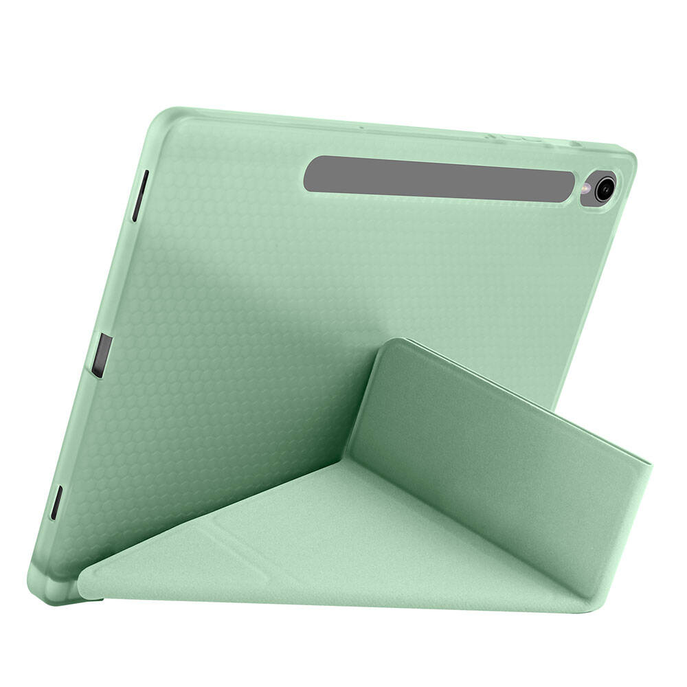 Samsung Galaxy Tab S9 FE Uyumlu Kılıf Zore Tri Folding Kalem Bölmeli Standlı Kılıf - 10
