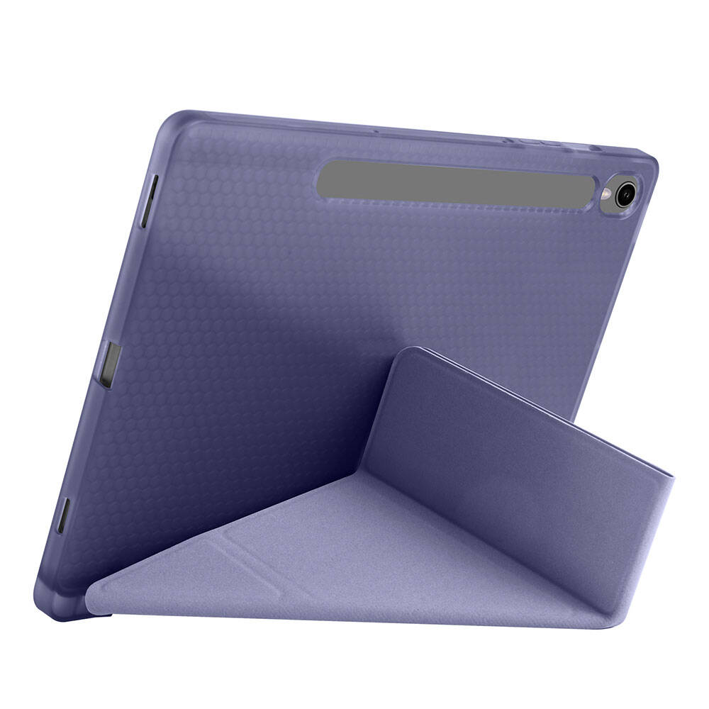 Samsung Galaxy Tab S9 FE Uyumlu Kılıf Zore Tri Folding Kalem Bölmeli Standlı Kılıf - 40