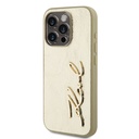 Apple iPhone 15 Pro Max Uyumlu Kılıf Karl Lagerfeld Orjinal Lisanslı 3D KL Yazılı Tüylü Arka Yüzey Saffiano Rhinestones Kapak - 7