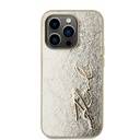 Apple iPhone 15 Pro Max Uyumlu Kılıf Karl Lagerfeld Orjinal Lisanslı 3D KL Yazılı Tüylü Arka Yüzey Saffiano Rhinestones Kapak - 8