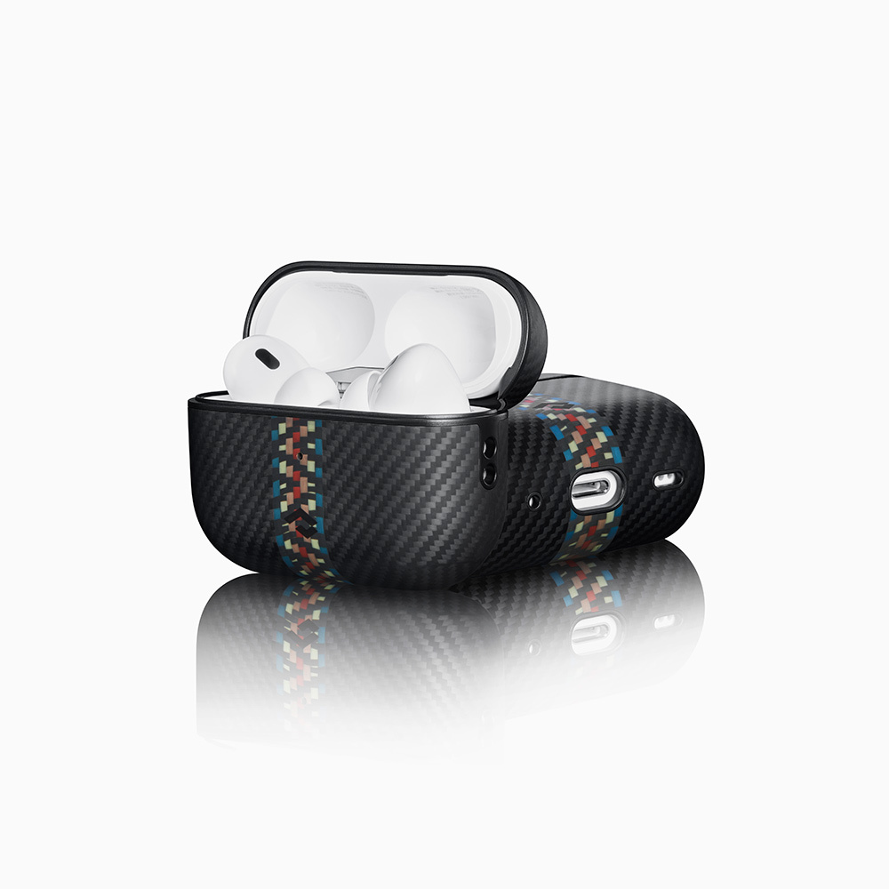 Apple Airpods Pro Uyumlu Kılıf Magsafe Şarj Özellikli 600D Aramid Fiber Pitaka Orchestra Serisi Rhapsody Kılıf - 10