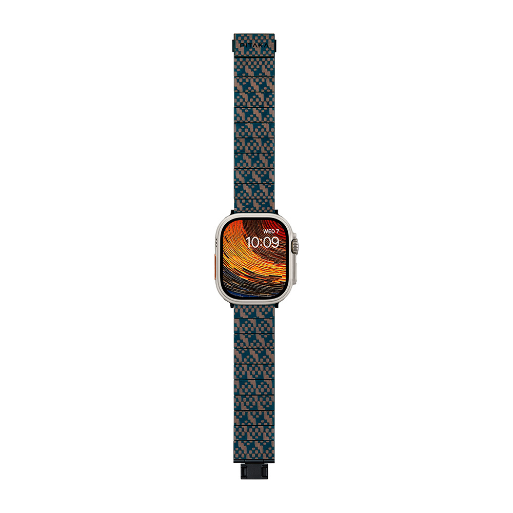 Apple Watch Serisi Uyumlu Aramid Fiber ve Karbon Fiber Pitaka Dreamland ChromaCarbon Serisi Stairs Universal Kordon - 5