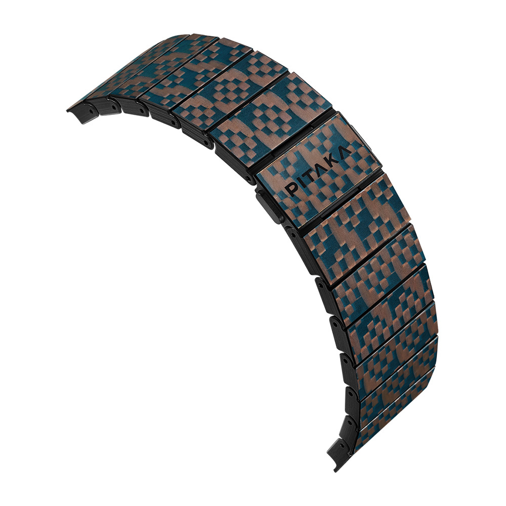 Apple Watch Serisi Uyumlu Aramid Fiber ve Karbon Fiber Pitaka Dreamland ChromaCarbon Serisi Stairs Universal Kordon - 11