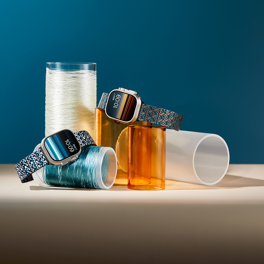 Apple Watch Serisi Uyumlu Aramid Fiber ve Karbon Fiber Pitaka Dreamland ChromaCarbon Serisi Stairs Universal Kordon - 22