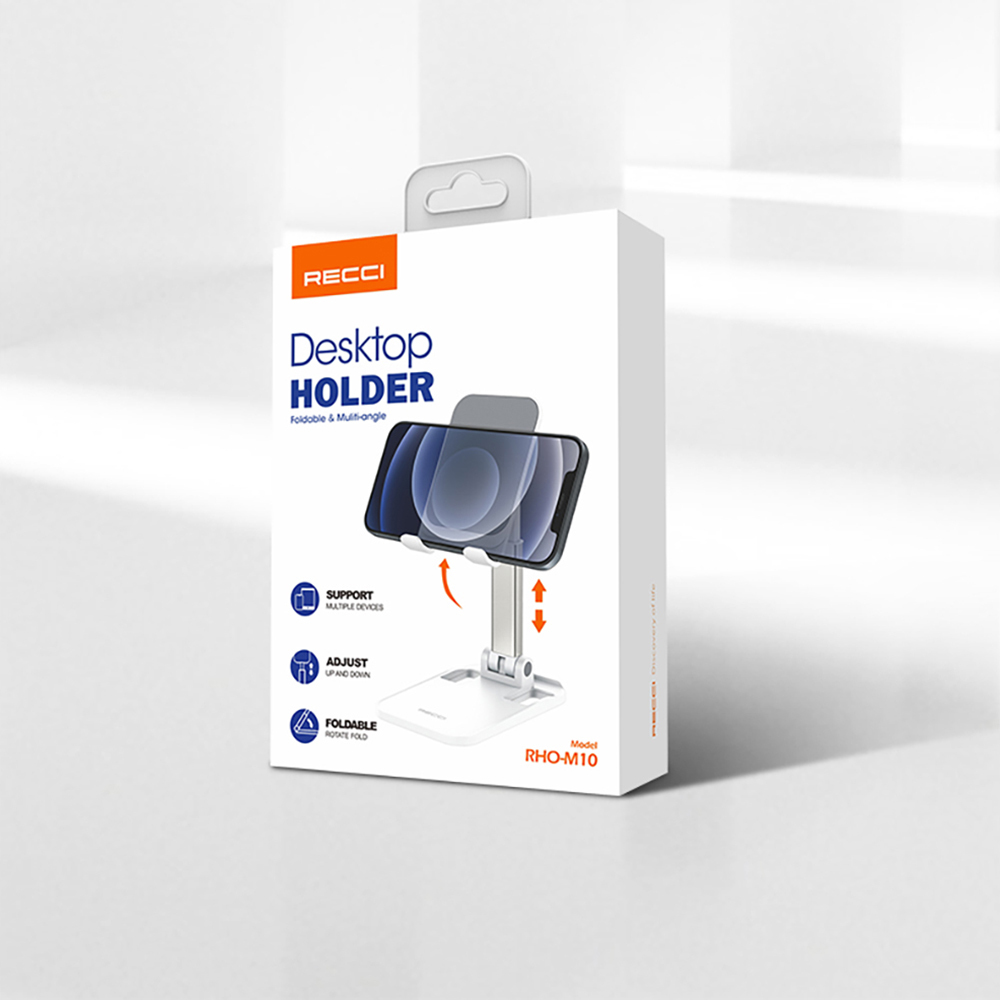 Recci RHO-M10 Ayarlanabilir Katlanabilir 90 Derece Dönebilen Telefon ve Tablet Standı - 7