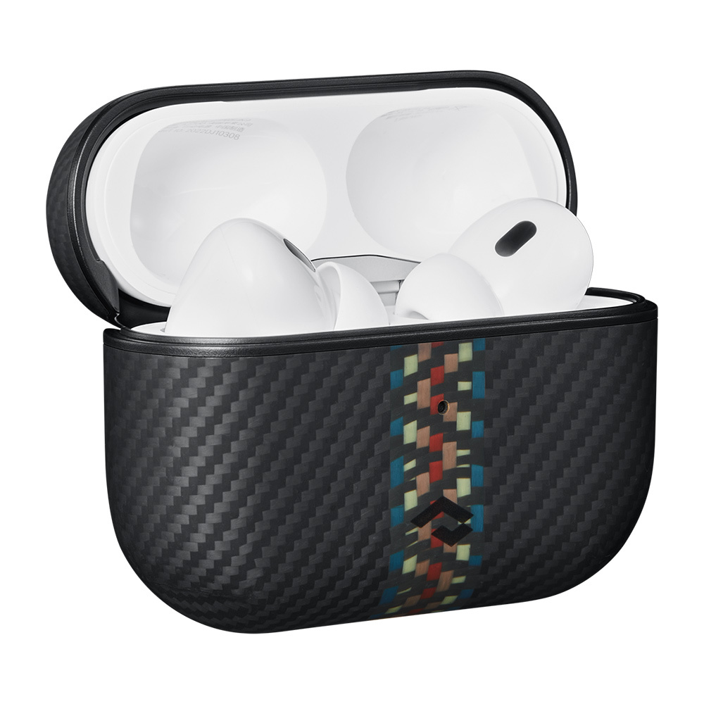Apple Airpods Pro 2 Uyumlu Kılıf Magsafe Şarj Özellikli 600D Aramid Fiber Pitaka Orchestra Serisi Rhapsody Kılıf - 4