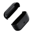 Apple Airpods Pro 2 Uyumlu Kılıf Magsafe Şarj Özellikli 600D Aramid Fiber Pitaka Classic Serisi Black-Grey Twill Kılıf - 9