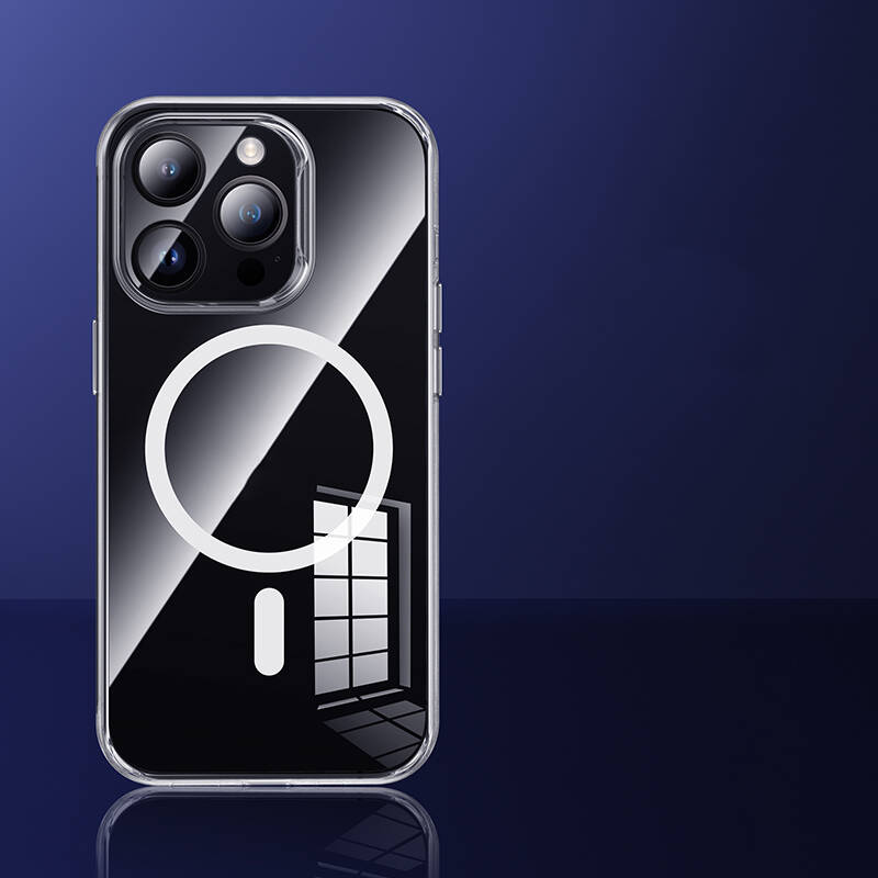 Apple iPhone 14 Pro Uyumlu Kılıf M-safe Şarj Özellikli Benks 1.8mm Ultra İnce Şeffaf Kapak - 5