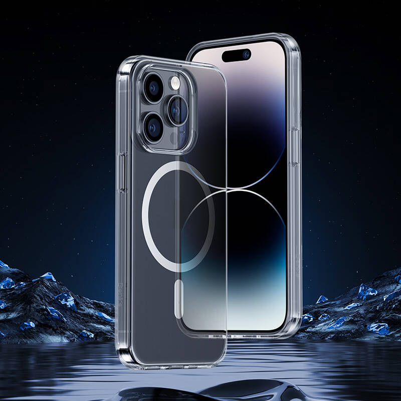 Apple iPhone 14 Pro Uyumlu Kılıf M-safe Şarj Özellikli Benks 1.8mm Ultra İnce Şeffaf Kapak - 8