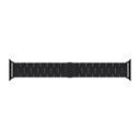 Apple Watch Serisi Uyumlu Karbon Fiber Pitaka Retro Serisi Black-Grey Twill Universal Kordon - 5