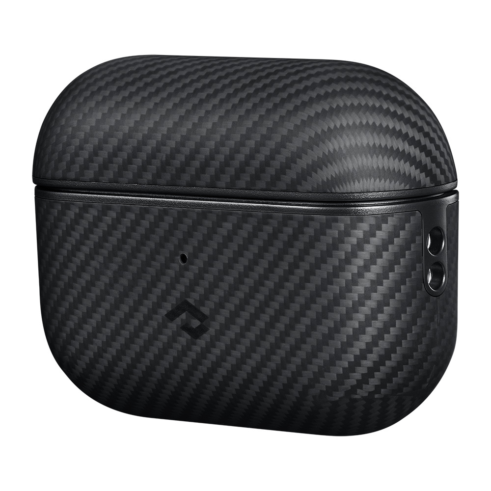 Apple Airpods Pro Uyumlu Kılıf Magsafe Şarj Özellikli 600D Aramid Fiber Pitaka Classic Serisi Black-Grey Twill Kılıf - 3