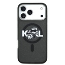 Apple iPhone 17 Pro Max Uyumlu Kılıf Karl Lagerfeld Orjinal Lisanslı Parlayan Simli Karl & Choupette Sketch Logo Kapak - 2