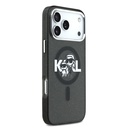 Apple iPhone 17 Pro Max Uyumlu Kılıf Karl Lagerfeld Orjinal Lisanslı Parlayan Simli Karl & Choupette Sketch Logo Kapak - 3